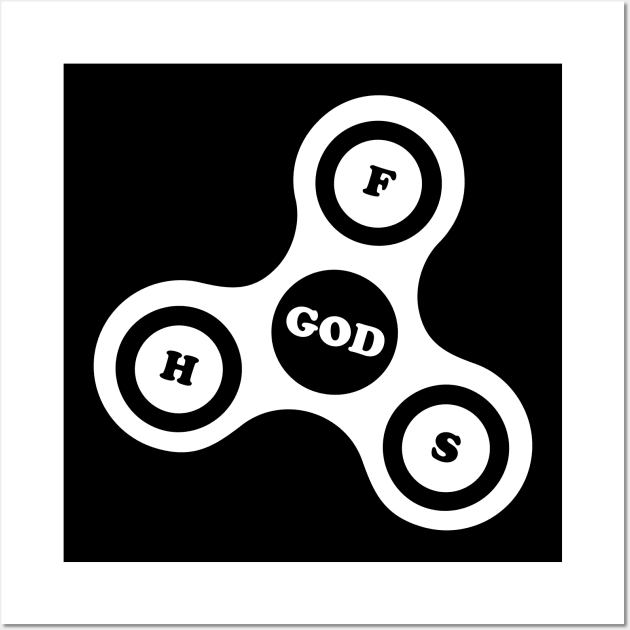 Holy Trinity Christian Fidget Spinner Wall Art by Wizardmode